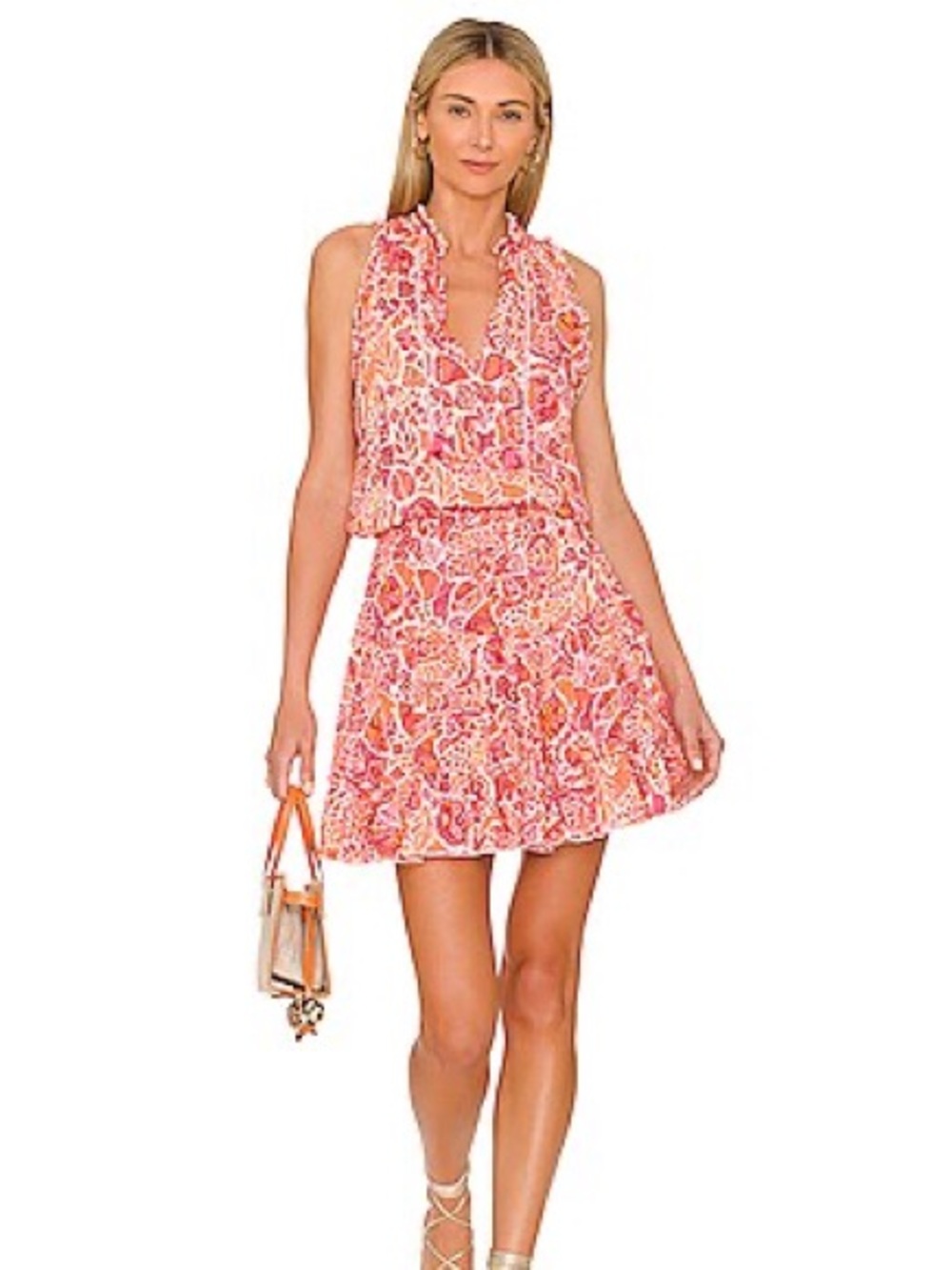 Poupette St Barth Clara Mini Dress Floral in Red Chagal - Size M